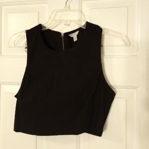 GUESS Laced Back Crop Top